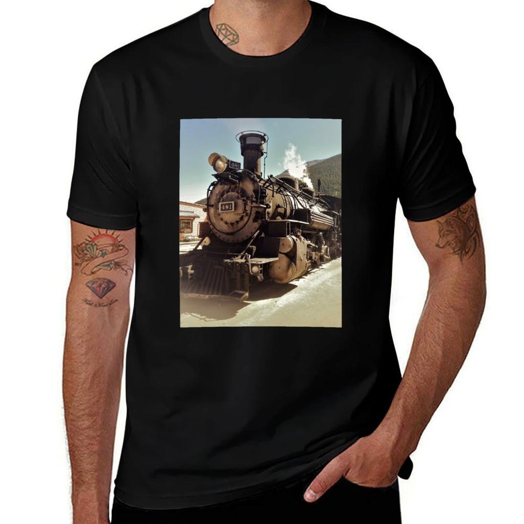 Durango To Silverton Narrow Gauge Railroad Engine Tshirt Work Wear Lightweight Tee