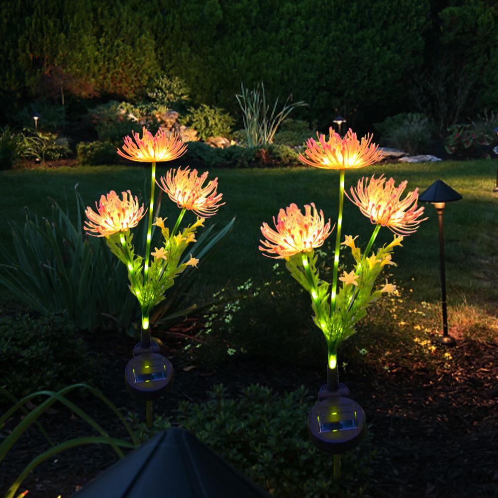 Garden Decoration Lawn Lamp IP65 Waterproof Simulated Flower Lights Outdoor Decorative Solar Garden Lights for Garden Yard Decor