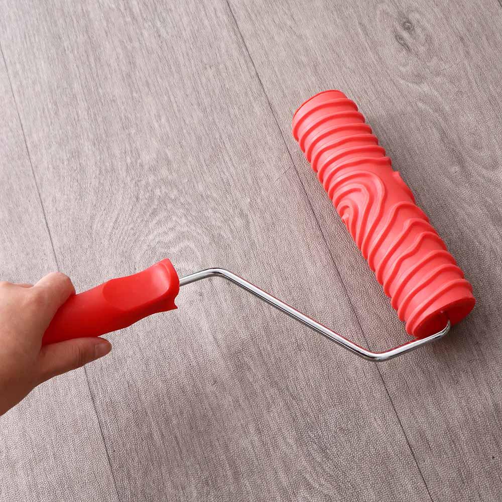 Gumový malířský váleček Empaistic Vzorkovací malířský nástroj Rýhovací dekorace Váleček Domácnost