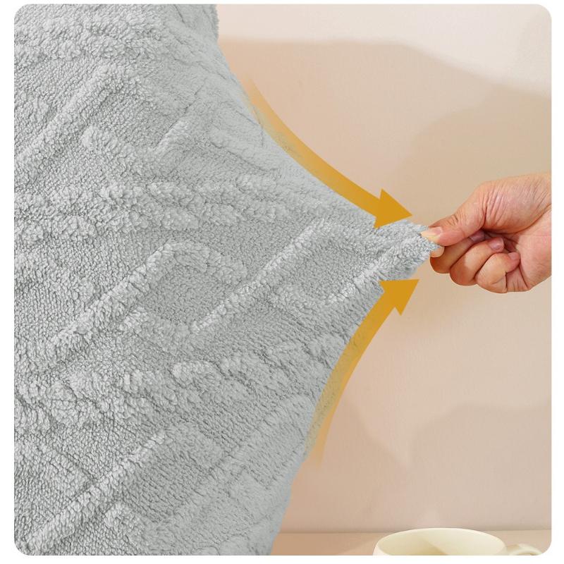 1 Stück Hochgewicht Plüsch Jacquard Kopfteilbezug Staubdicht Kratzfest Bettwäsche Elastisch Vollpaket Universelle Kopfteil-Schutzbezüge