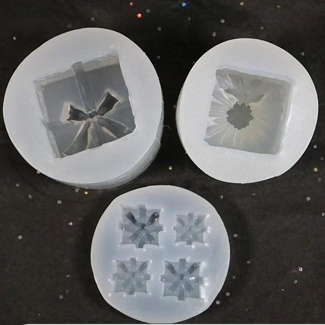 Christmas Mold Gift Box Silicone Mold Small Home Decoration Mold Resin Frosted Epoxy Resin Molds Resin Jewelry Molds
