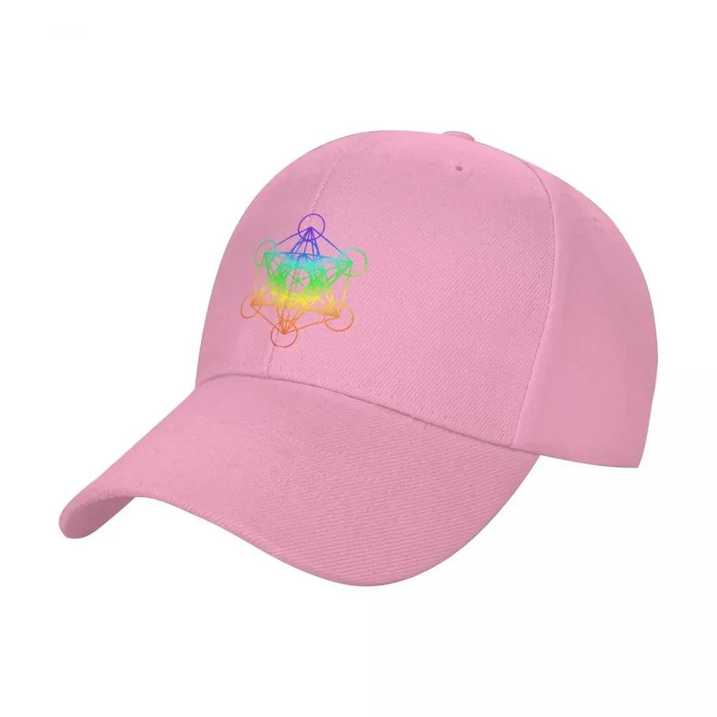 Sacred Geometry Metatron's Cube In Raibow Colors Baseball Cap Visor Beach Outing |-F-| For Women Men's