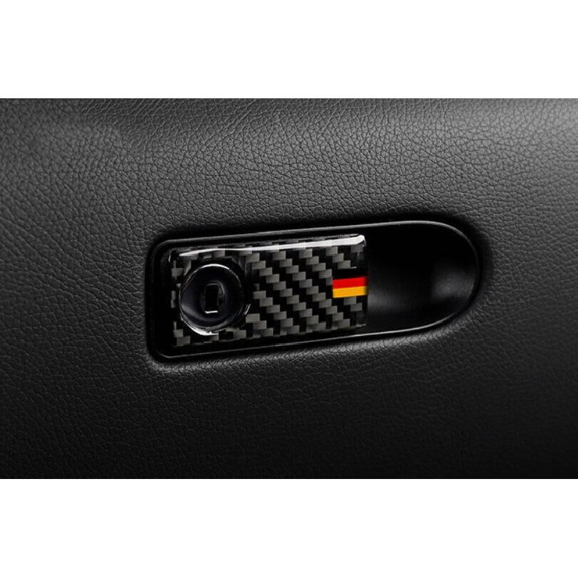 For Benz E-Class 2009-2015 Real Carbon Fiber Co-Pilot Storage Box Handle Trim 1X
