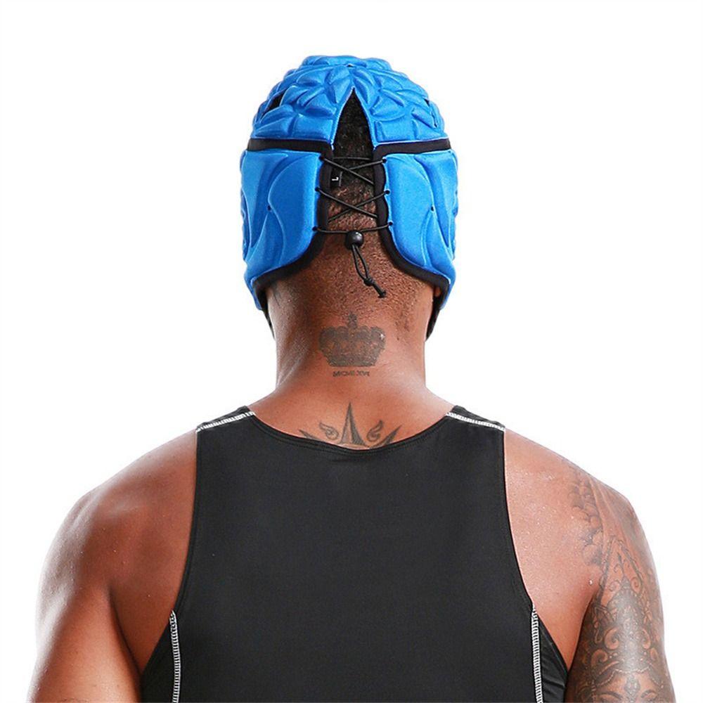 Adjustable Rugby Helmet Shockproof Football Helmet Goalkeeper Soccer Headgear  Kids Outdoor Sports