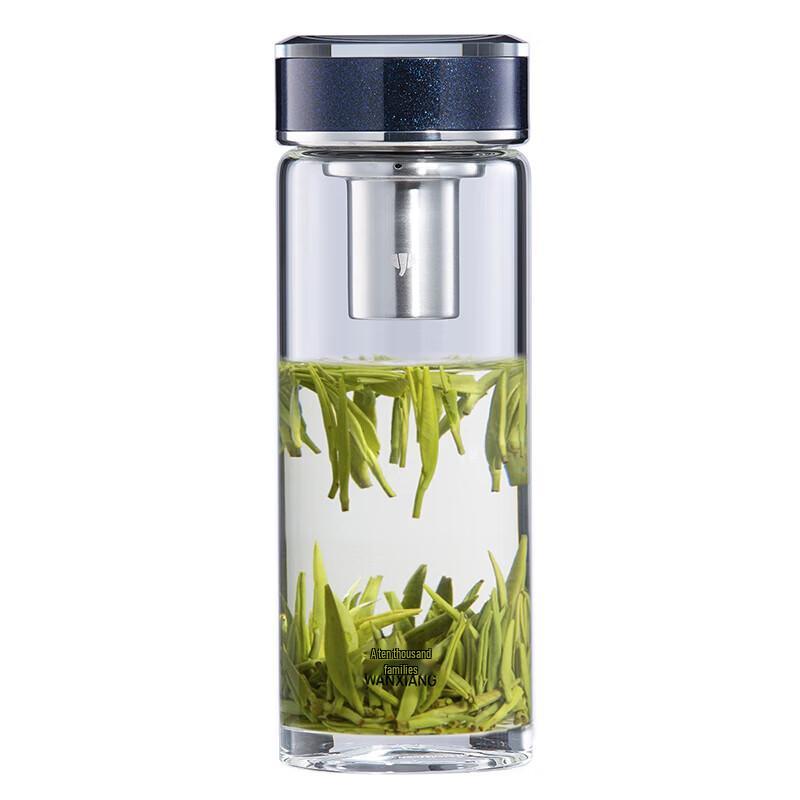 WANXIANG Portable Glass Tea Mug 510ml