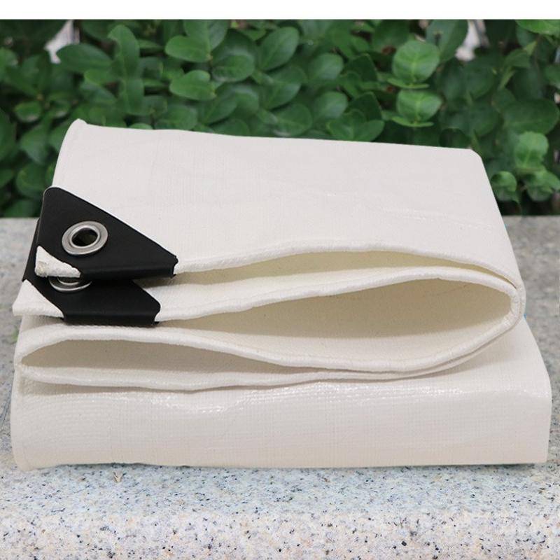 Telo Ombrellone Bianco e Resistente ai Raggi UV Materiale PE Spesso Telo Impermeabile Tende da Esterno Teli per Cortili Campeggio Tessuto per Protezione Solare