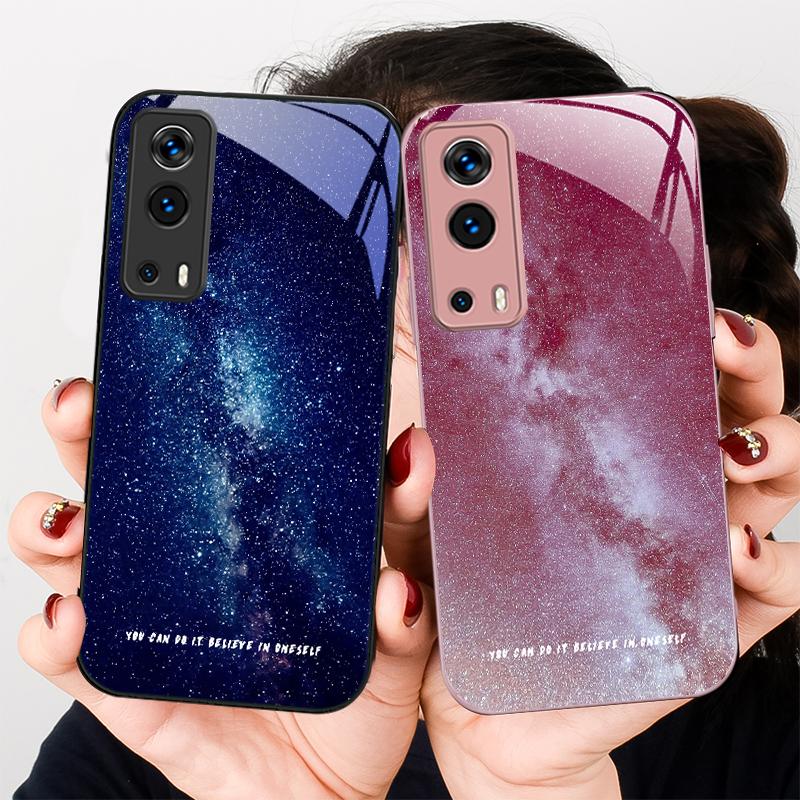 Brilliant Starry Sky For VIVO Y72 X100 Pro Y55 16 V20 29 V30 X60 Pro Y11s Y20 X80 Pro 5G Y36 4G V23e Tempered Glass Phone Case