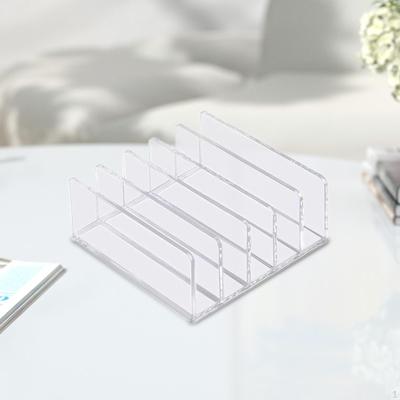 Desk Organizer File Holders Storage Transparent Rack Stand Letter Sorter for Office Supplies