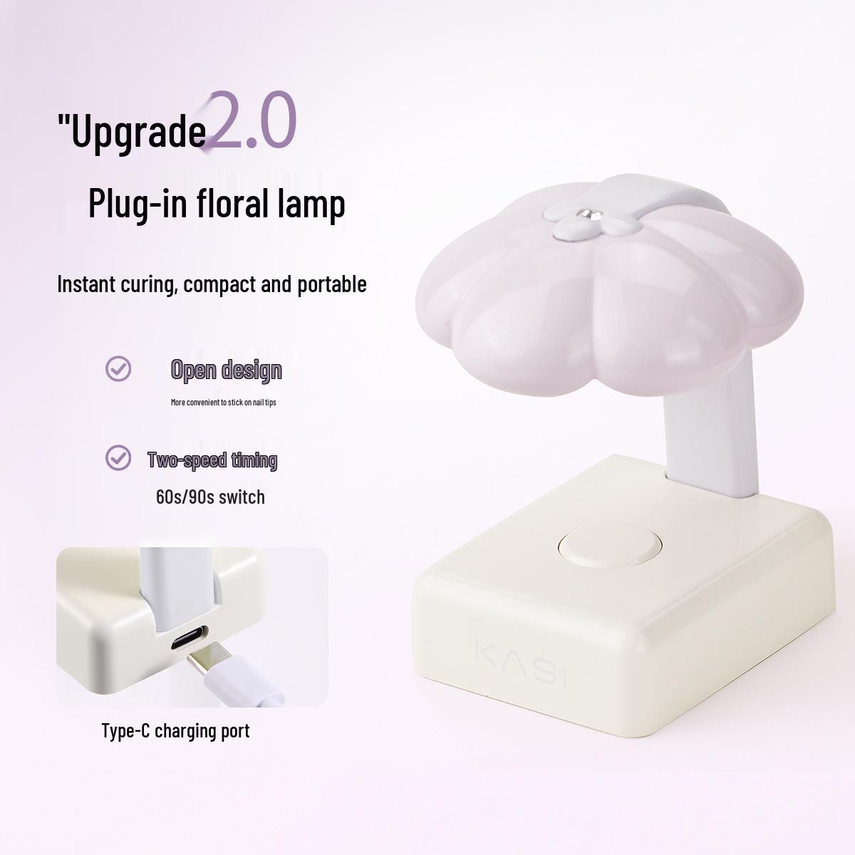 KaSi Mini Handheld Nail Lamp - Quick-Dry Light for Gel Polish, Professional Home Use