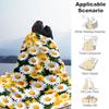 1PC Daisies FlowersOutdoor Flannel Blanket - Soft Plush Decor for Picnics, camping, Bedroom, Playroom, Office, or Lunch Break 1358A