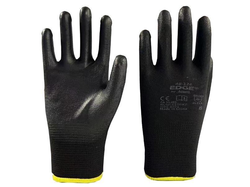 Breathable Non-slip PU Coated Nylon Gloves, Wear-resistant and Anti-static for Electronic Dust-free Work