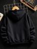 Casual Bro Slogan Kids Hoodie Plain Text Front‑side Graphic Autumn Winter Fleece Warm Children Streetwear Hooded Sweatshirt