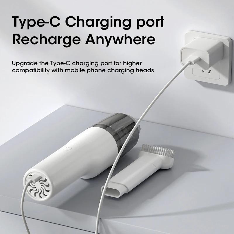 Handheld Vacuum Cleaner Mini Dust Remover Car Vacuum Cleaner Rechargeable Multifunctional Wireless Dust Catcher For Car LowNoise