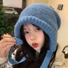 1Pc Autumn And Winter Ear Protection Street Style Knitted Hat Women'S Retro Dual-Use Bag Warm Wool Hat