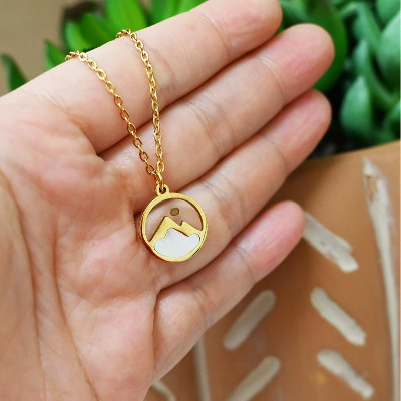 Stainless Steel Seed Necklace of Mountain Mustard Cabbage