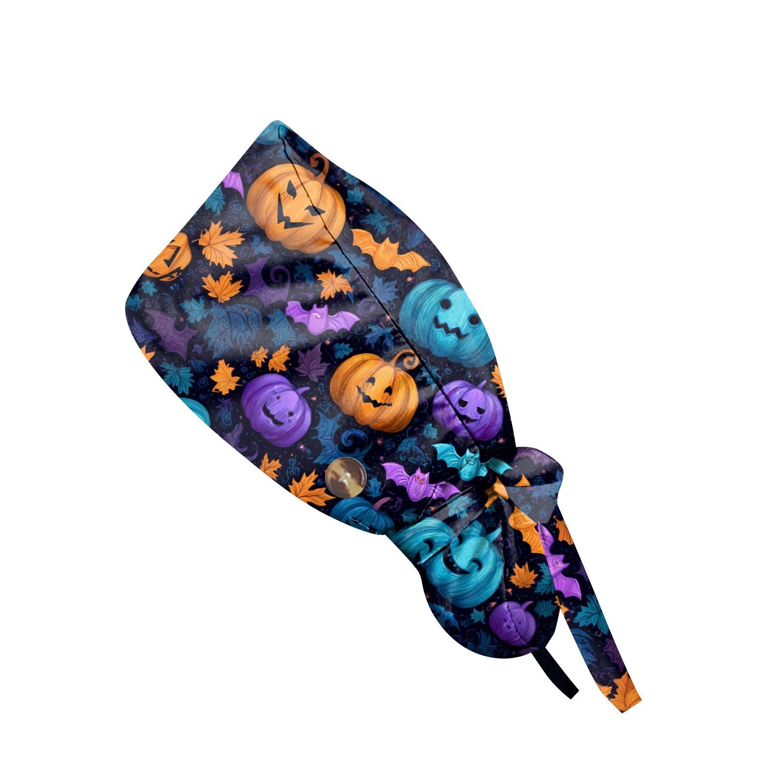 

Модная рабочая кепка с принтом на Хэллоуин, повседневная женская кепка с хвостиком, кепка с постиранной резинкой, кепка Baotou One Size