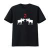 Moose In Love T Shirt Vintage Washed Casual Stretched Streetwear Slightly Comfortable Versatile Graphic Stylish Soft