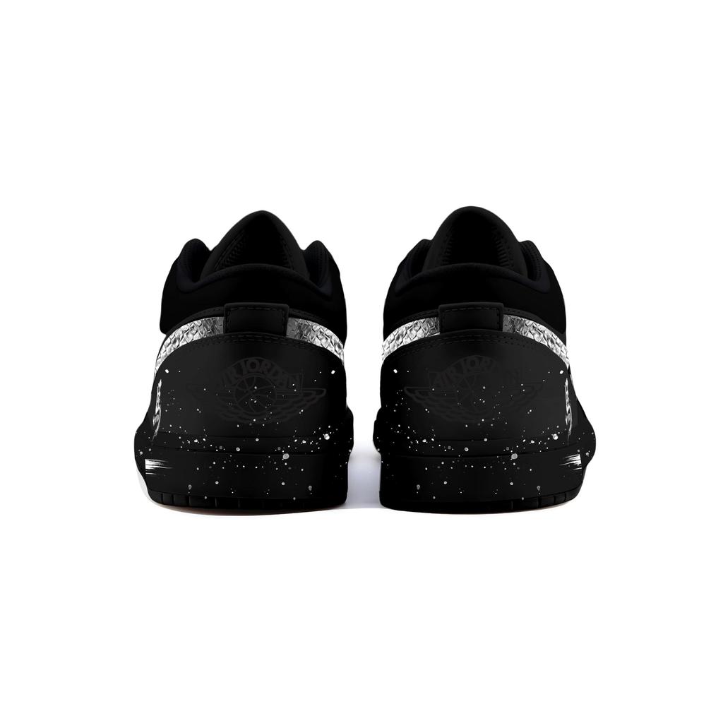 Jordan Air Jordan 1 Mystic Silver Snow Leather Slip Resistant Abrasion Resistant Slip Resistant Abrasion Resistant 553558-093(Team266-)