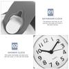 Suction Cup Wall Clock Bathroom Shower Waterproof Alarm Digital Timer Mute Silent Vanity Desk Kitchen Timepiece Decor Accessory