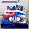 Cruz Azul Themed 3pcs Bedding Set Duvet Cover Closure Includes 1 Duvet Cover & 2 Pillowcases for All Seasons Bedroom Home Dorm Decor