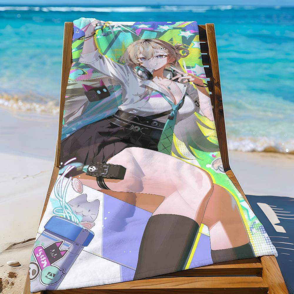 Lynae WuWa Game Towel Sports Quick Dry Travel Camping Gear Sandproof Soft Light Large Beach Towel