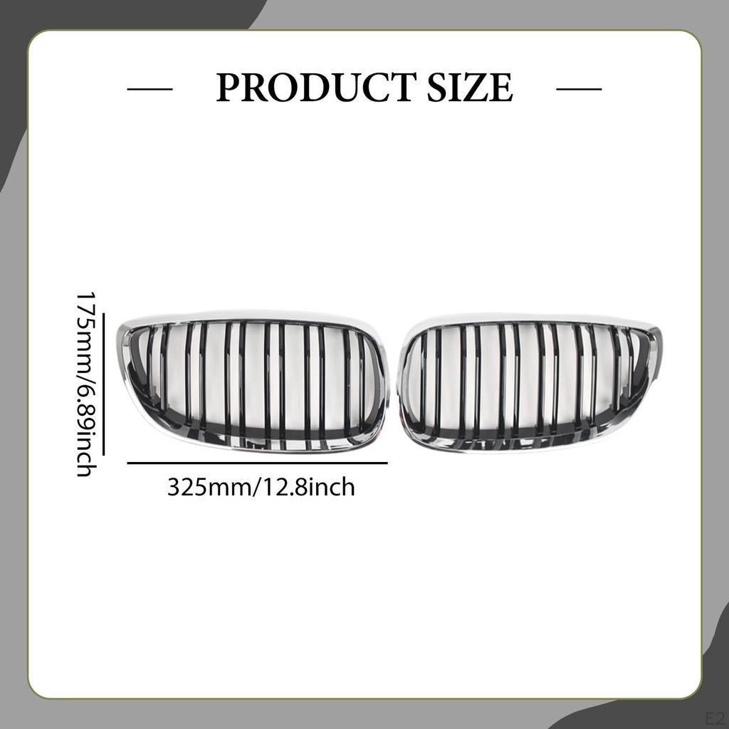 Car Front Hood Kidney Grill Grilles Sport Double Slats Grille Reliable Replacement for