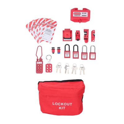 Electrical Lockout Tagout Kit Hasps Plug Lockout Loto Safety Locks Hanging Tags Keys and Storage Bag