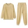 Pajamas Women'S Autumn And Winter Winter Thickened Fleece Warm Coral Fleece Loungewear Women'S Large Size Set