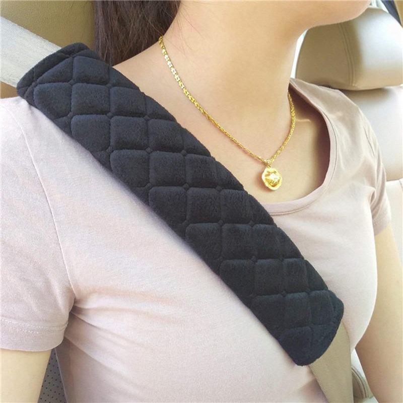 2Pcs Universal Car Seat Belt Cover Adjustable Soft Plush BackPack Strap Kids Adults Car Seat Belt Shoulder Pads Auto Accessories