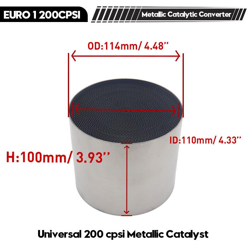 114X100mm 200CPSI High Quality Flow Catalytic Converter Filter Packets Universal Metallic Honycomb Catalytic Converter Metallic Catalyst
