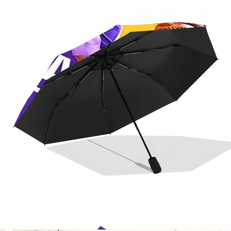 NBA Print Automatic Open Close Umbrella, Portable Foldable Umbrella, for Outdoor Commute Camping Trip, Ideal Birthday Gift
