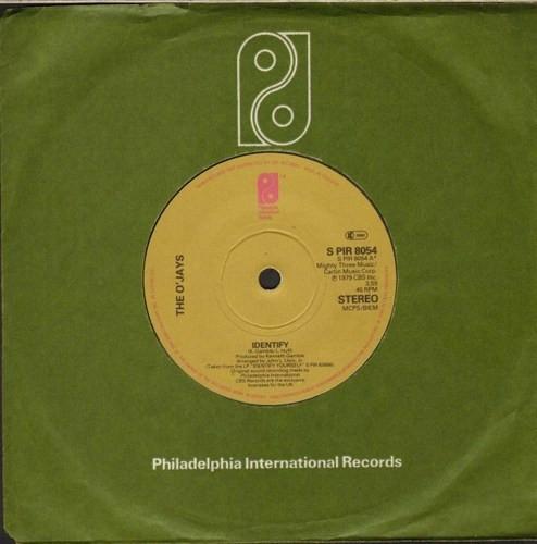 

7inch Record O JAYS - Identify SPIR8054 Philadelphia In 1979 UK Soul/Funk Used