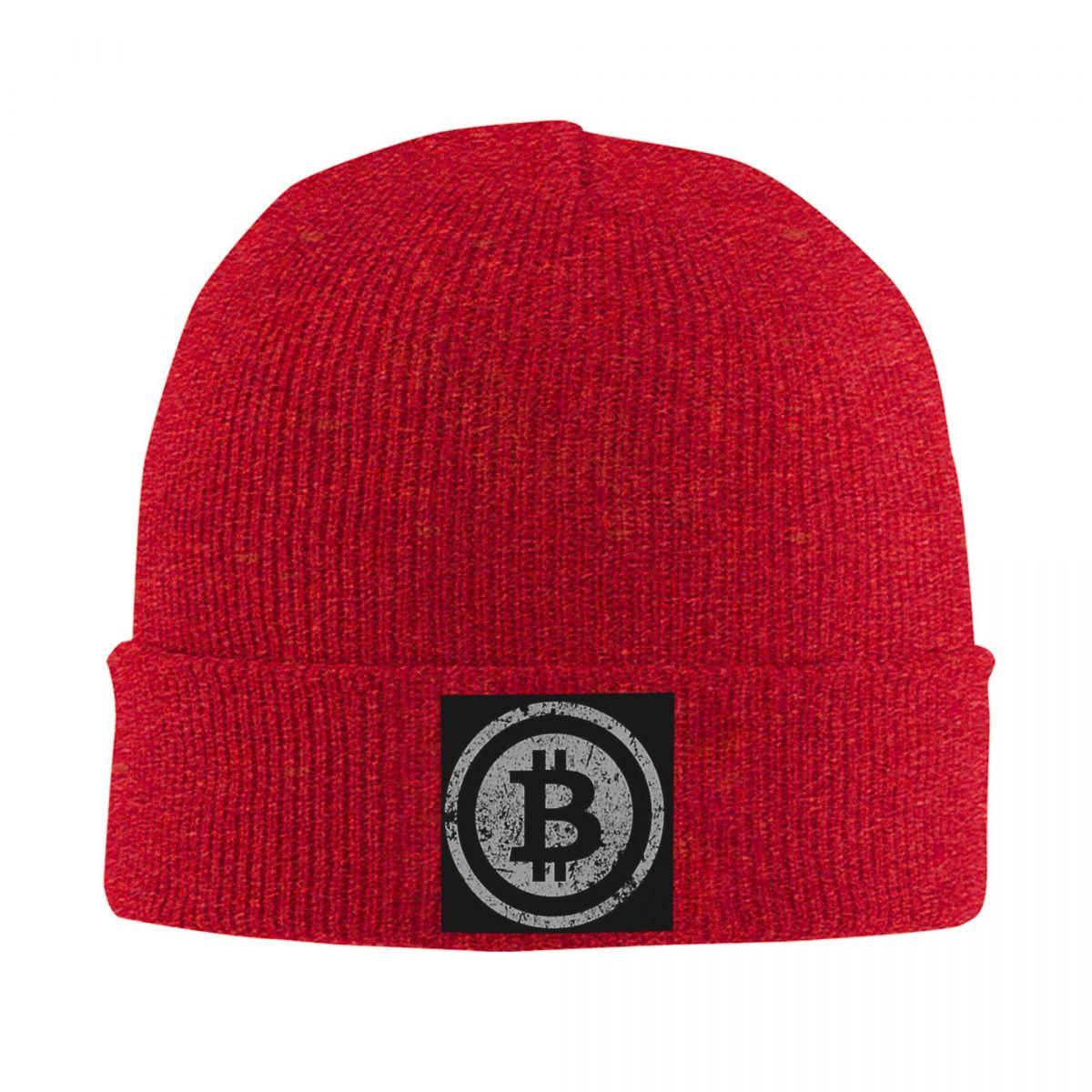 

Bitcoin BTC Криптовалюта Теплая вязаная шапка Зимняя вязаная шапка-бини Шапка-бини Шапки в стиле хип-хоп для унисекс One Size