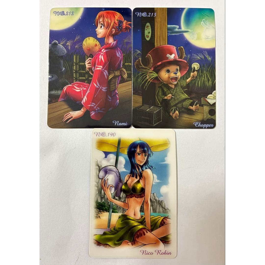 

[Rare] One Piece Pirate King Gummy Nami & Robin & Chopper 3 piece set Moon viewing scene etc.