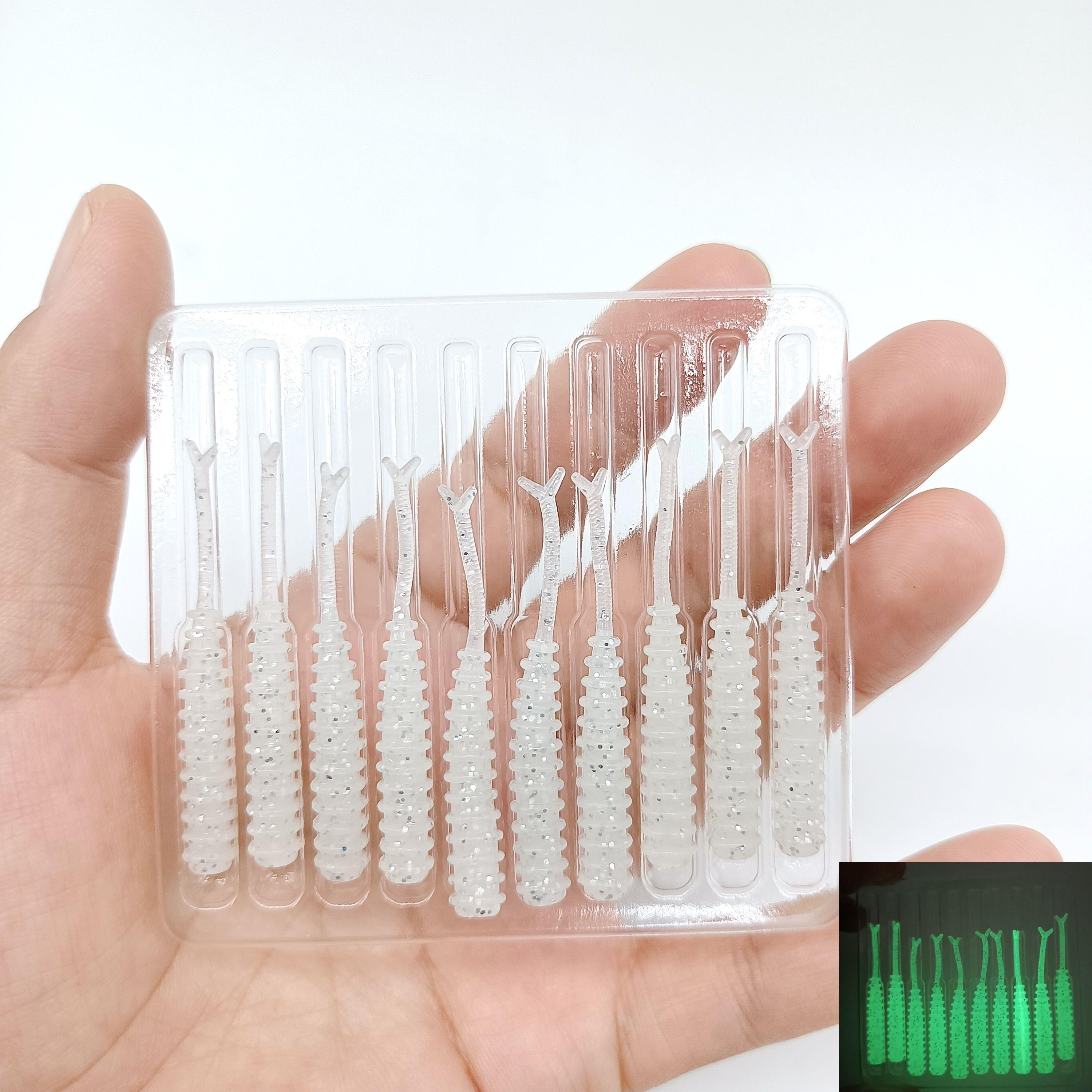 

DUODUOYU 10PCS PVC Mini Ajing Silicone Soft Lures 0.53g 45mm Rockfishing Swimbait Wobblers Artificial Bait Fishing Tackle белый