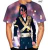 Michael Jackson T-Shirt Herren Damen Mode Lässig 3D Bedruckte T-Shirts Harajuku Stil Übergroßes T-Shirt Hip Hop Streetwear Tops