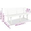 Garden Bench 145.5 cm Plastic White