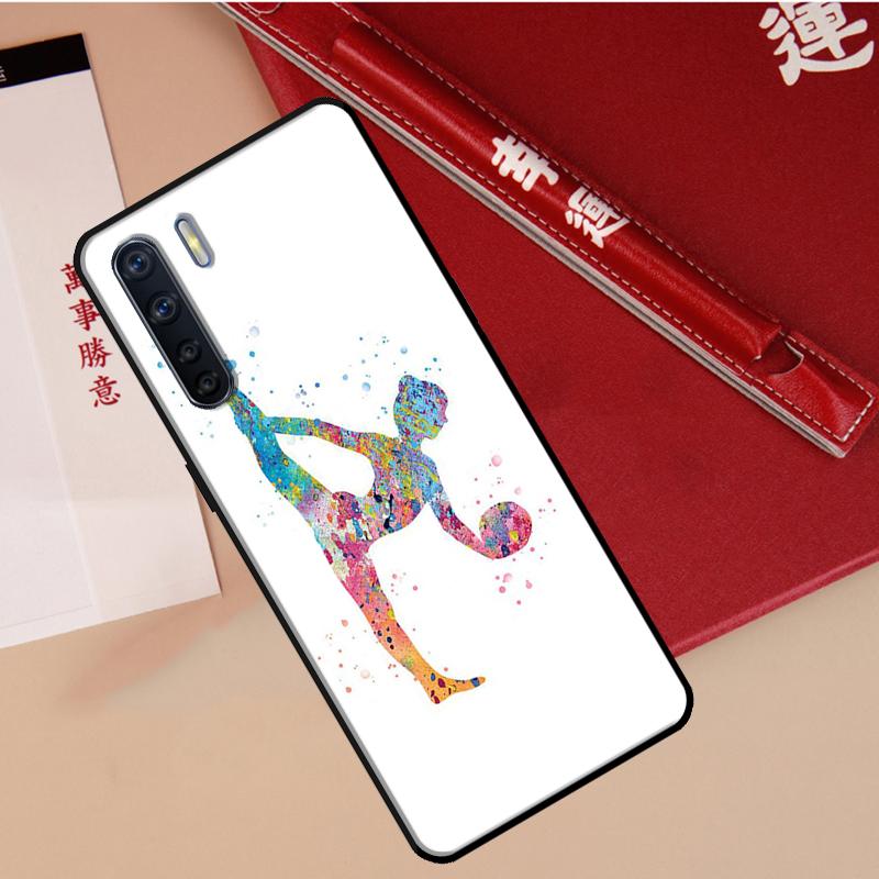 Gymnastics Watercolor Printing Case For Oppo A94 A18 A74 A57 A17 A77 A38 A58 A78 A98 A54 A80 A60 A40 A96 A76 A16 A15 A5 Pro
