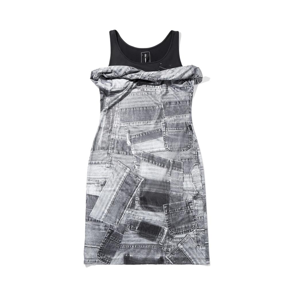 Li Ning X Andersson Bell Collaboration Minimalist Versatile Slim Comfortable Fashion Sleeveless Dress Women Dress ASKV368-1