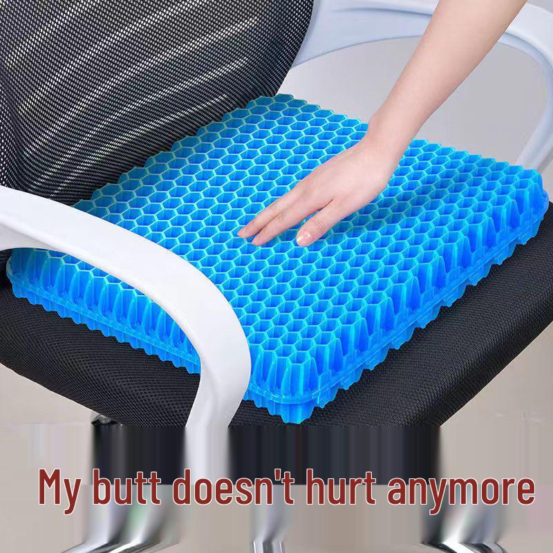 Summer Honeycomb Gel Cooling Seat Cushion - Breathable Comfort for Office, Car, or Sofa.