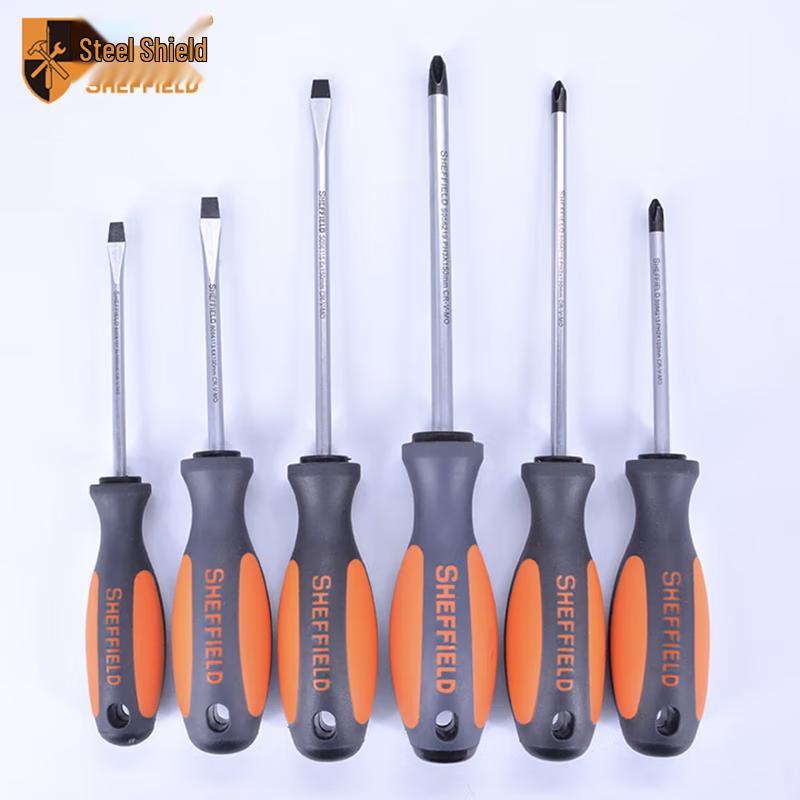 SHEFFIELD 8-Piece Dual-Color Handle Screwdriver Set