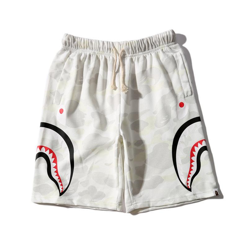 Pantaloncini Casual Bape Shark Camo da Uomo Estivi da Spiaggia Board Shorts a 5 Tasche Pantaloncini da Campo Streetwear