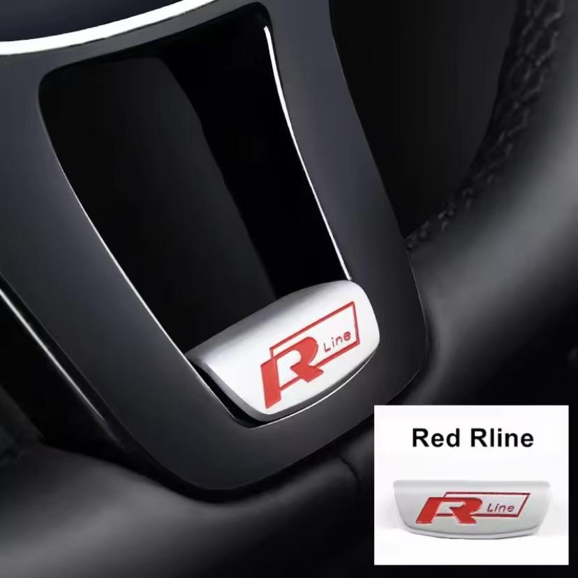 Car Steering Wheel Accessories Metal Stickers For VW GTI R Line Polo Golf Passat Scirocco Tiguan Jetta T-ROC Touareg GTS/Hub Cap mkvg18