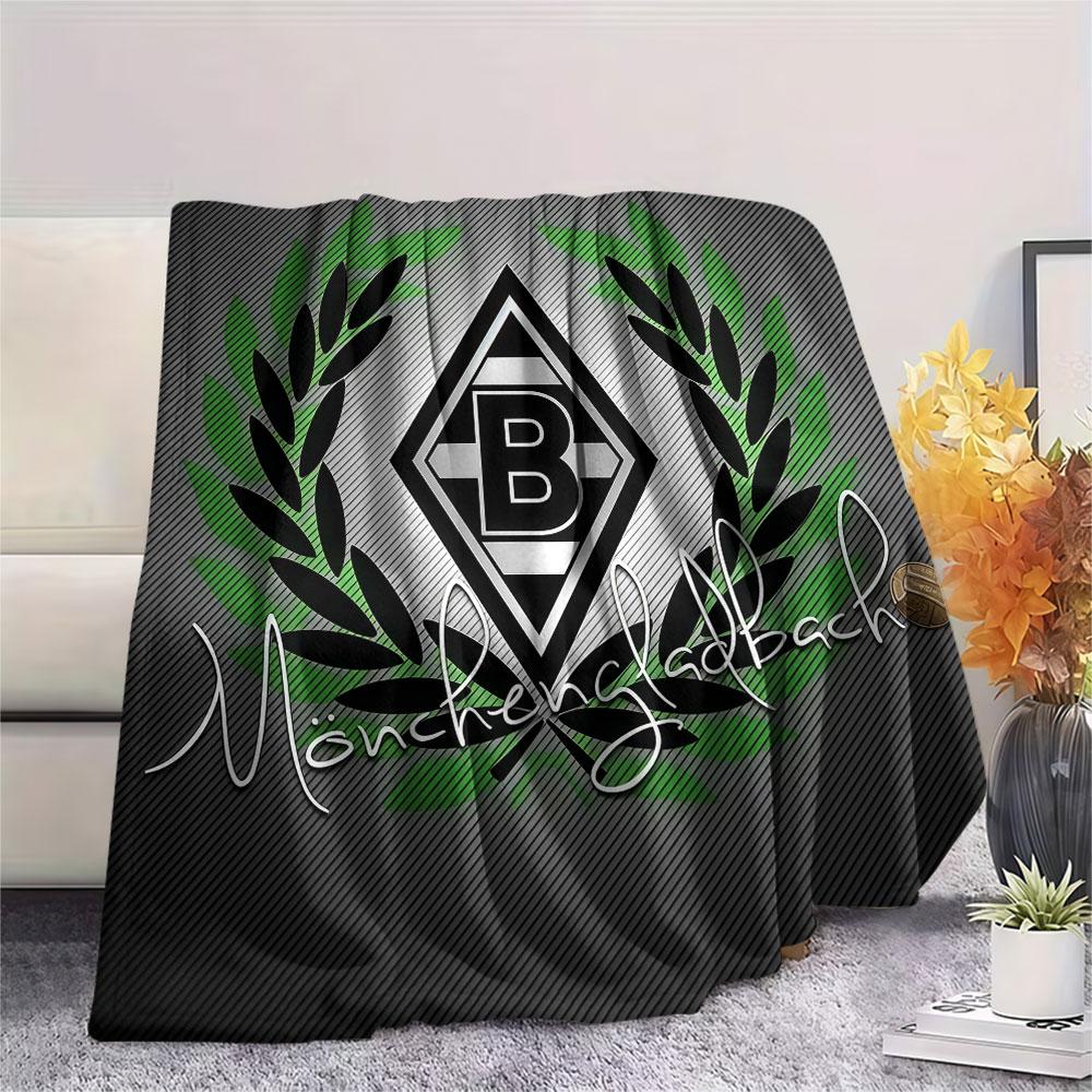 Borussia Monchengladbach Printed Flannel Blanket, soft throw for bedroom sofa, washable, Christmas present, great gift.