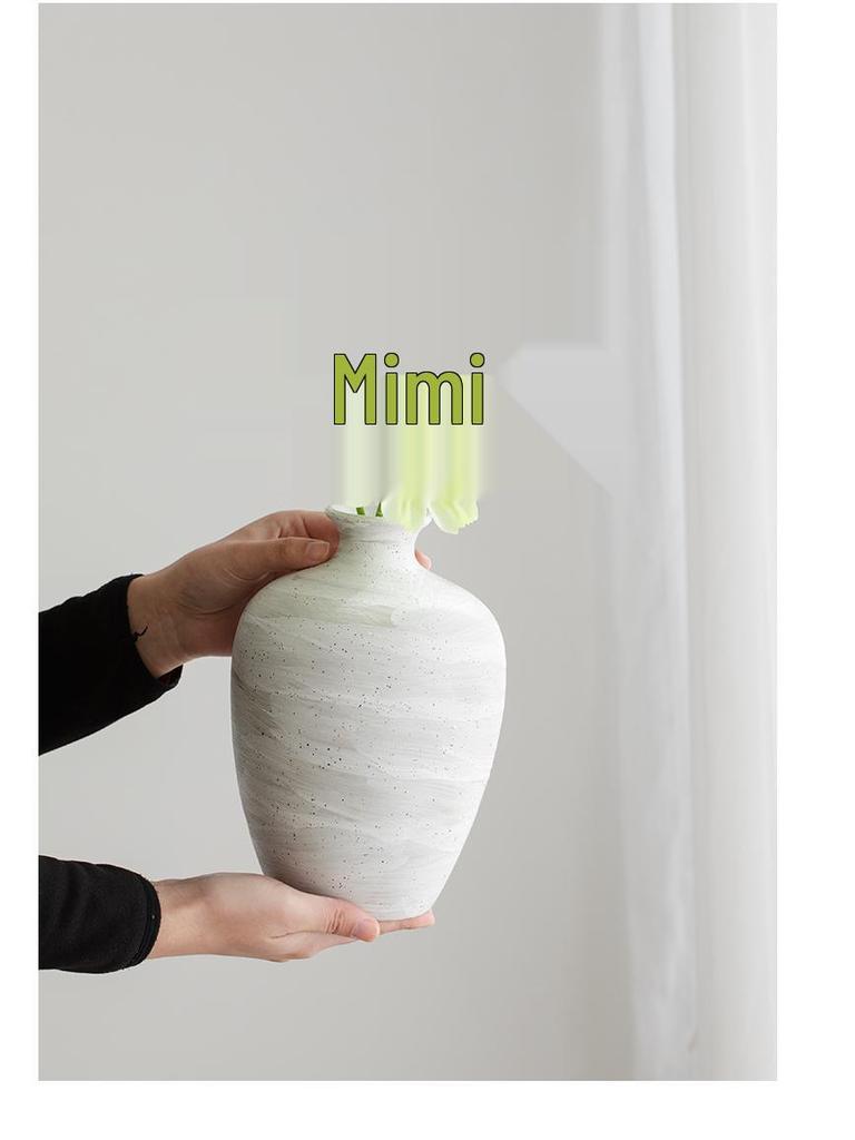 Retro Keramikvase für Wohnzimmer oder Schreibtisch Blumenarrangement
