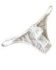 Heureux La Joie Ultra Briefs Men's See-Through T-Back Underwear, Sexy, Erotic, Micro, Sexy, 3D, Lace, G-String, Mesh, Half-Back (Size L, White)