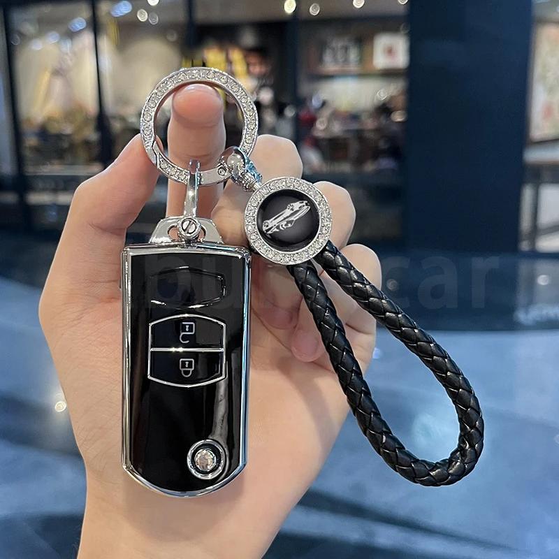 For Mazda 2 3 5 6 CX7 CX9 RX8 MX5 MPV Demio 2 3 Buttons TPU Car Key Case Remote Key Holder Cover Shell Fob Bag Protector