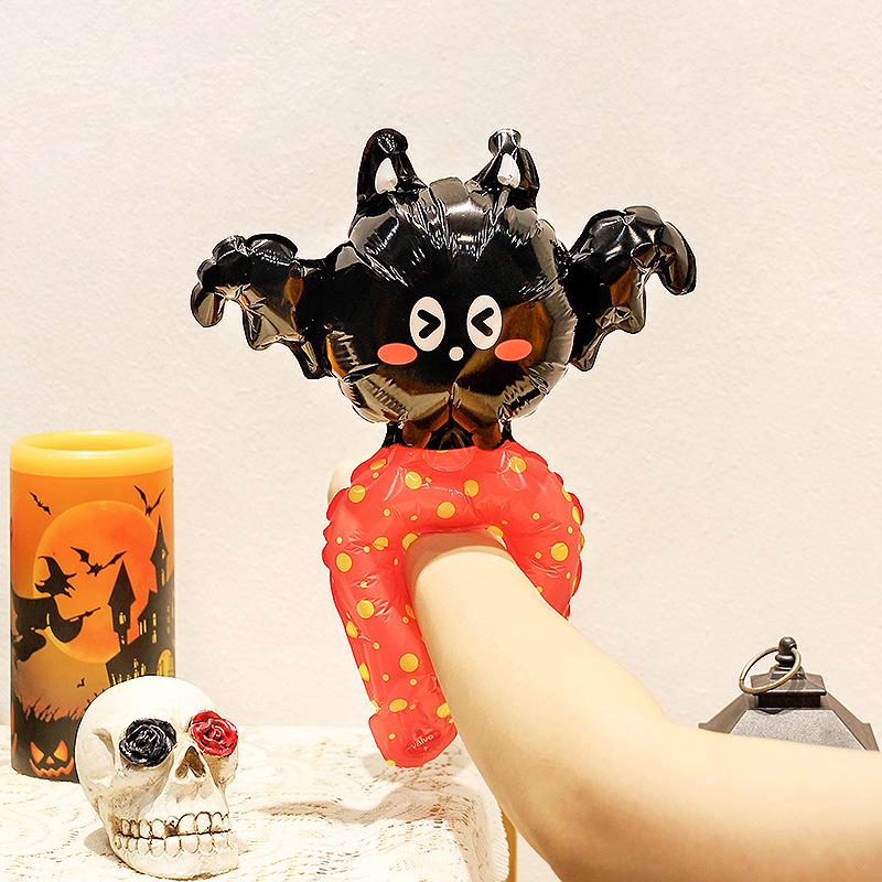 Halloween Pumpkin Lantern Balloons with Handheld Sticks for Party and Kindergarten Decorations