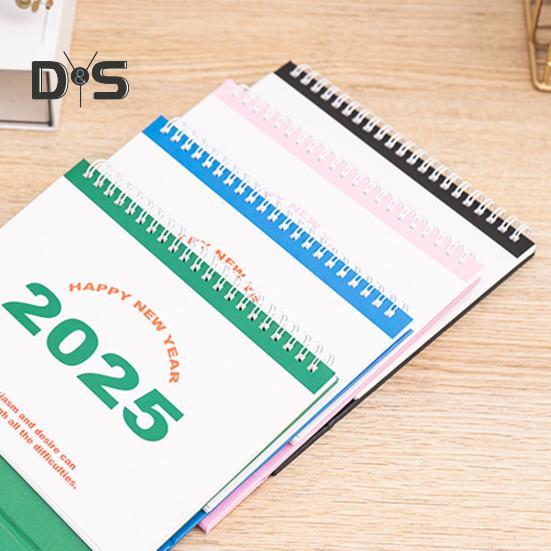 2025 Small Desk Calendar Standing Flip Desktop Calendar Monthly Planner Time Management Organizer for Home Office School