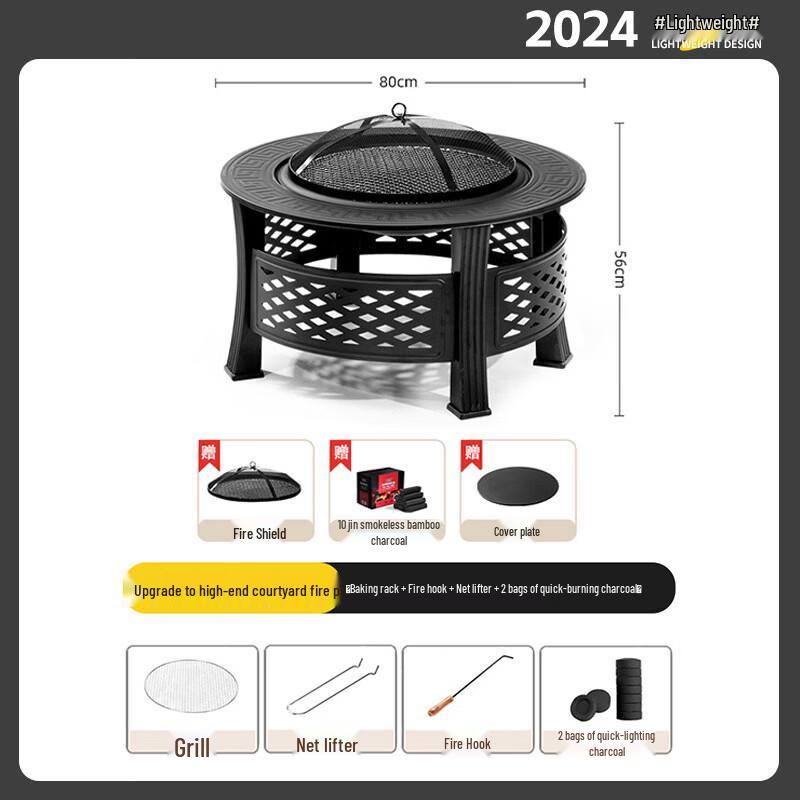 ZISIZ Home Outdoor Tea Brewing BBQ Grill Table